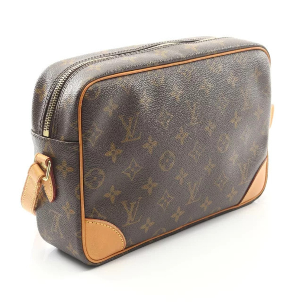 Louis Vuitton Brown Trocadero Bag Shoulder Leather Monogram Canvas